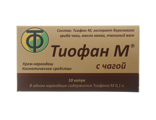 Тиофан - Свечи Тиофан М с чагой 01г.10 штук
