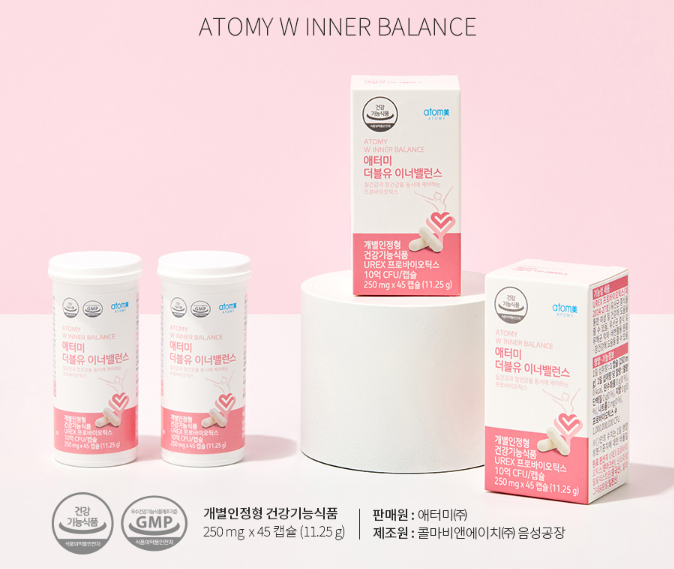 Упаковка Атоми Женские Пробиотики W Inner Balance с 45 капсулами