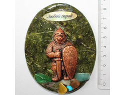 МАГНИТ МЕДВЕДЬ С МЕЧОМ И ЩИТОМ, ЗМЕЕВИК С САМОЦВЕТАМИ АМ-115. ОПТ