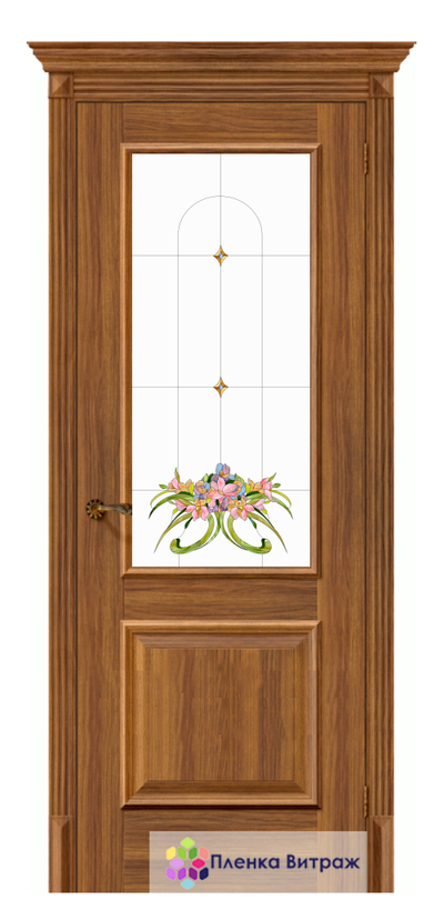 Витражная пленка, витражная пленка самоклеющаяся под заказ,пленочный витраж с цветочным рисунком