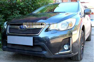 Защита радиатора Subaru XV (рестайлинг) 2016-2017 black верх