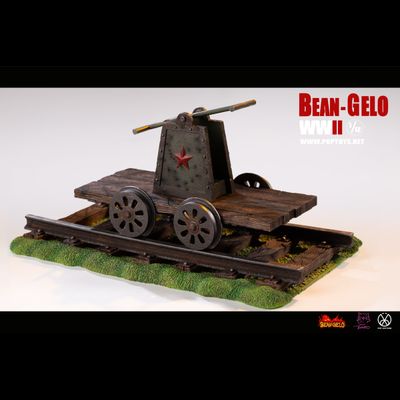 Советская дрезина - КОЛЛЕКЦИОННАЯ ФИГУРКА 1/12 Scene Props Series Rail car rail scene (SPS001) - POPTOYS