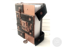 #авторский #блокнот #ручнаяработа #стимпанк #steampunk #подарок #кожаный #ежедневник #дизайнерский
