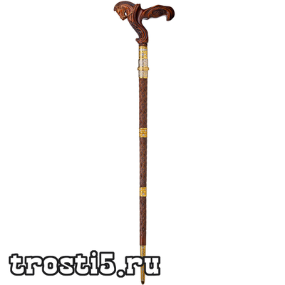 Подарочная трость резная с клинком "Лошадка с уздечкой"