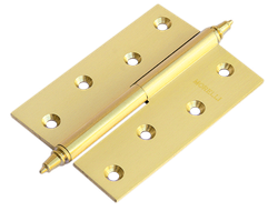 Петля MORELLI латунная разъёмная с короной MB 100X70X3 SG R C Цвет - Матовое золото