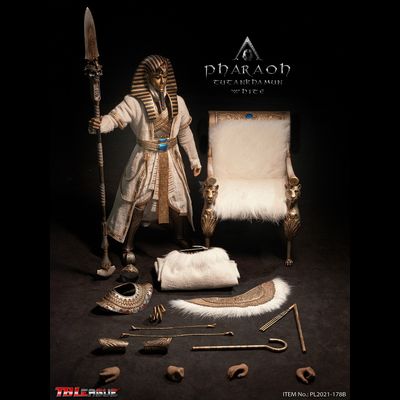 Фараон Тутанхамон в белом  - Коллекционная ФИГУРКА 1/6 Pharaoh Tutankhamun WHITE (PL2021-178B) - TBLeague