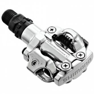 Педали Shimano M520, с шипами, серебр., арт. EPDM520S