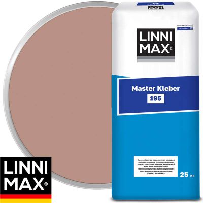 Клей для крепления пенополистирола и минеральной ваты LINNIMAX 195 MASTER KLEBER 25 кг