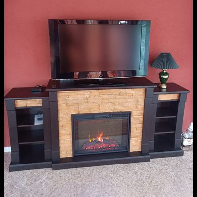 Электрокамин Моника LUX BL M4 с очагом Sparta 25.5 LED