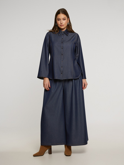 Рубашка цвета деним