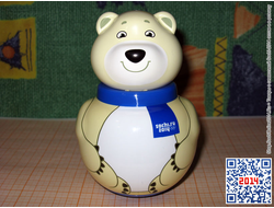 Мишка-неваляшка талисман Олимпиады Sochi 2014 18 см на базе «классической советской» неваляшки