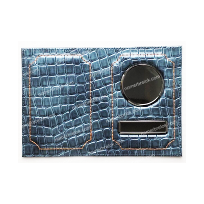 «КРОКОДИЛ» ОБЛОЖКА ДЛЯ АВТОДОКУМЕНТОВ В КОМПЛЕКТЕ С ЛИНЗАМИ. ЦВЕТ: СИНИЙ