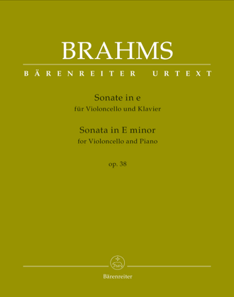 Brahms Sonata e-moll for Violoncello and Piano op.38