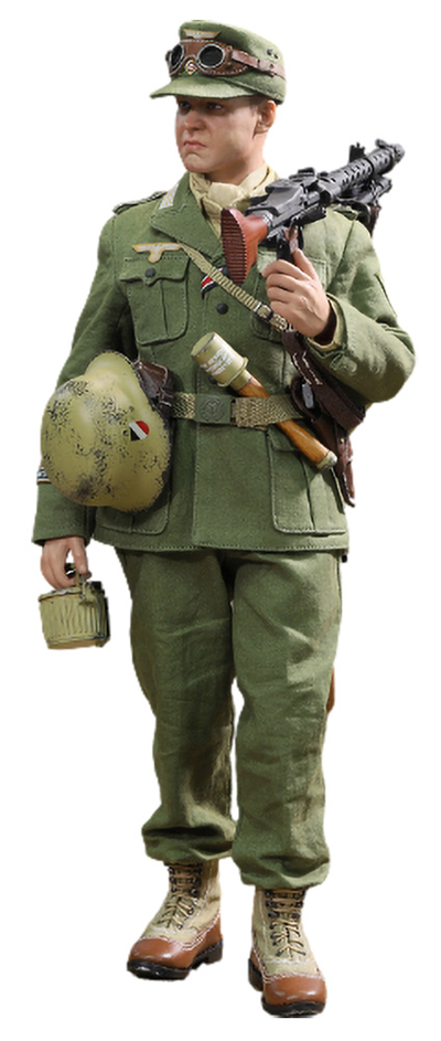 Немецкий пулеметчик африканского корпуса Биалас - КОЛЛЕКЦИОННАЯ ФИГУРКА 1/6 WWII German Africa Corps WH MG34 Gunner  – Bialas (D80158) -  DID