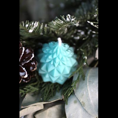 Свеча "Ёлка хрусталь" Бирюза