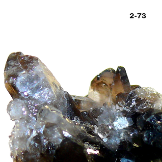 Раухтопаз натуральный (микро-друза) Казахстан №2-73: раух-морион - 17,6г - 38*32*21мм