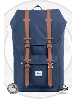 Рюкзак Herschel Little America Navy/Tan Synthetic Leather