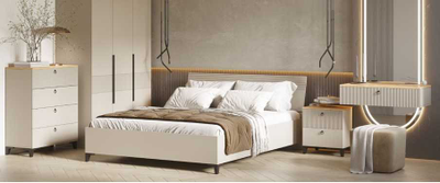 Ника Подвесная консоль, ПВШ 800*180*300 (мдф бежевый мат-05 / лдсп кашемир + дуб делано)