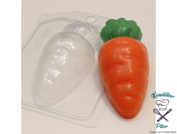 Морковка мультяшная пластиковая форма