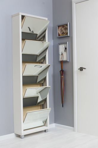 Обувница Айрон-5 Люкс (фасад Зеркало)