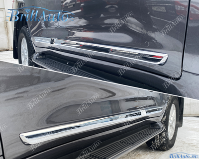 Молдинги Toyota Land Cruiser 200 узкие хром