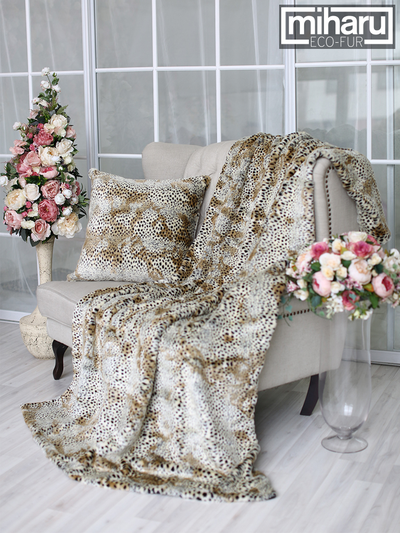 Плед из искусственного меха гепарда