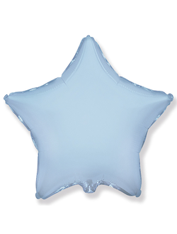 Шар (18''/46 см) Звезда, Голубой, Макарунс
