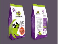 Корм сухой для собак ХВОСТИУС Говядина с овощами 3 кг