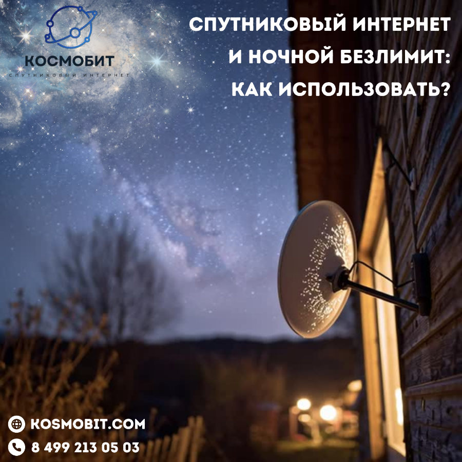Спутниковый интернет и ночной безлимит: как использовать?