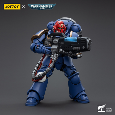 Сержант-хеллбластер Ультрамаринов (Warhammer 40k) - КОЛЛЕКЦИОННАЯ ФИГУРКА 1/18 Ultramarines Hellblasters Sergeant Ulaxes (JT5352) - JOYTOY