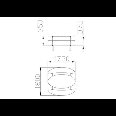 1512 Стол со скамьями «Луна»