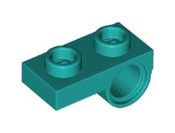 Plate, Modified 1 x 2 with Pin Hole on Bottom, Dark Turquoise (18677 6550581)