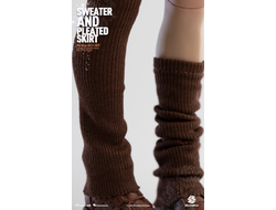 Женский комплект с толстовкой (голубая) и юбкой 1/6 Clothing set blue (CA010) - Worldbox