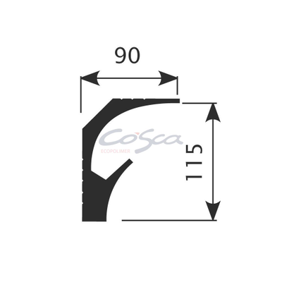 Карниз для скрытого освещения KX025 - 115*90*2000мм
