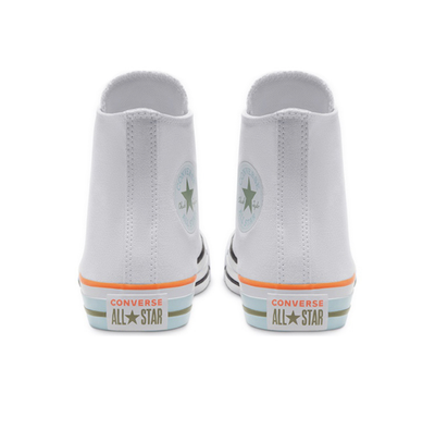 Кеды Конверс белые высокие 167751C фото сзади