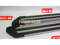 Пороги подножки "Luxe Silver" 1450 мм для Lada NIVA I TRAVEL 2020-