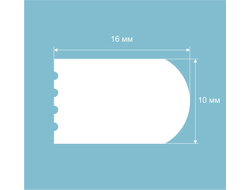 Молдинг Cosca MX053, гладкий, под покраску, экополимер, 2 метра