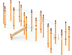 2281.2.50 Воркаут «5 турников, 2 шведских стенки, брусьев, колец и скамьи для пресса»