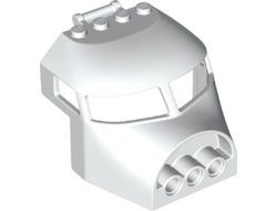 Aircraft Fuselage Forward Top Curved 6 x 6 with Bar Handle and 3 Pin Holes, White (29114 / 6195432)