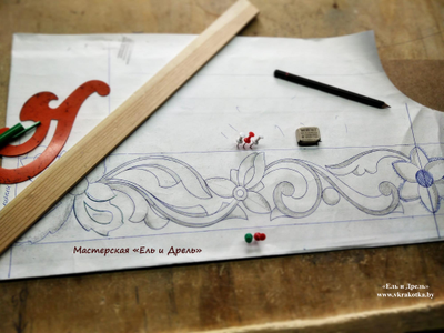 Эскиз рисунка рамы для картины