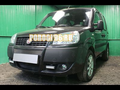 Защита радиатора Fiat Doblo (I рестайлинг) 2005-2014 black