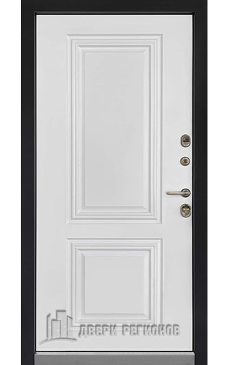 Дверь металлическая "Гранит Термо" Горький шоколад/эмаль белая (16 мм)