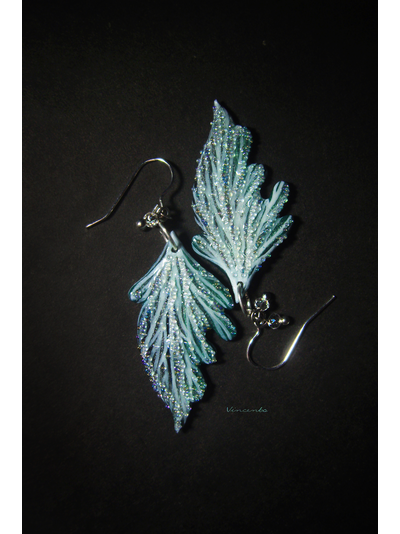 Серьги с ледяными крылышками феи Надлесья, волшебное украшение