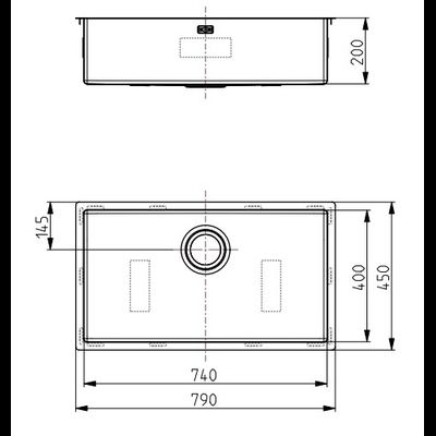 Мойка Alveus Quadrix Monarch 60 антрацит