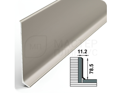 Плинтус алюминиевый ПЛ 80, производства Лука высота 80мм. длина 2.5м. цвет шампань