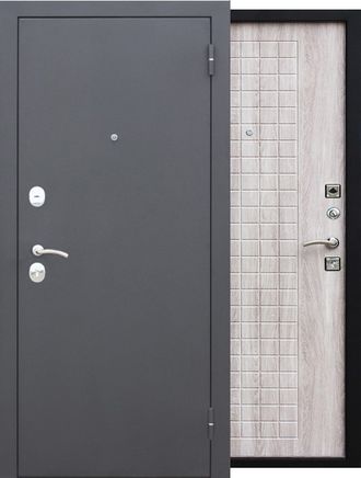 Металлическая входная дверь "Гарда МУАР 8 мм Белый ясень"