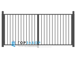 Распашные сварные ворота для забора на даче SZ15-03 купить недорого