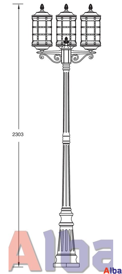 Barselona 81209 B bl Парковый светильник