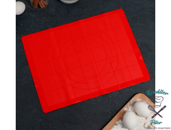 Коврик силиконовый с разлиновкой Доляна «Буссен», 38×28 см, цвет МИКС