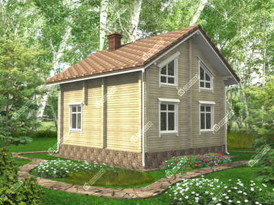 Дом из клееного бруса "Казань", 120 м2